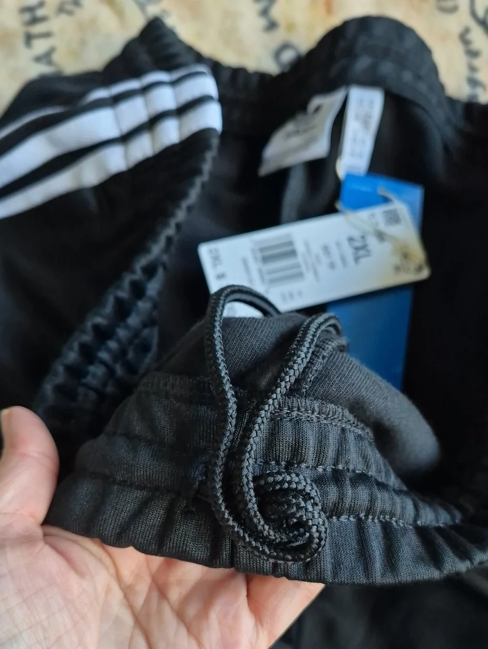 NWT Adidas Originals Men's 2XL SST Track Pants Black White 3 Stripe